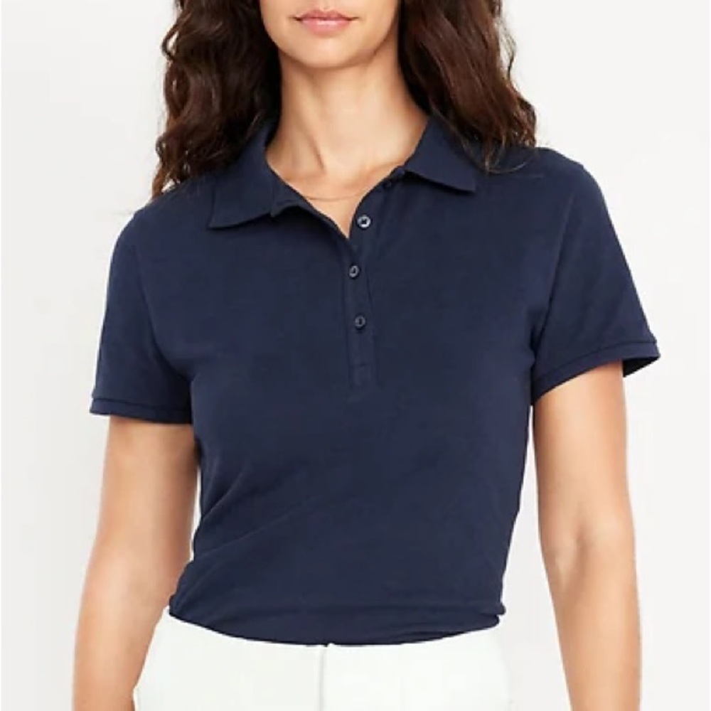 Old Navy Navy Blue Women’s Cotton Polo Shirt Size S